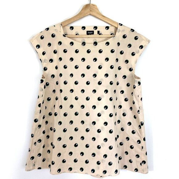 Polka Dot Cream Blouse - Picture 1 of 9